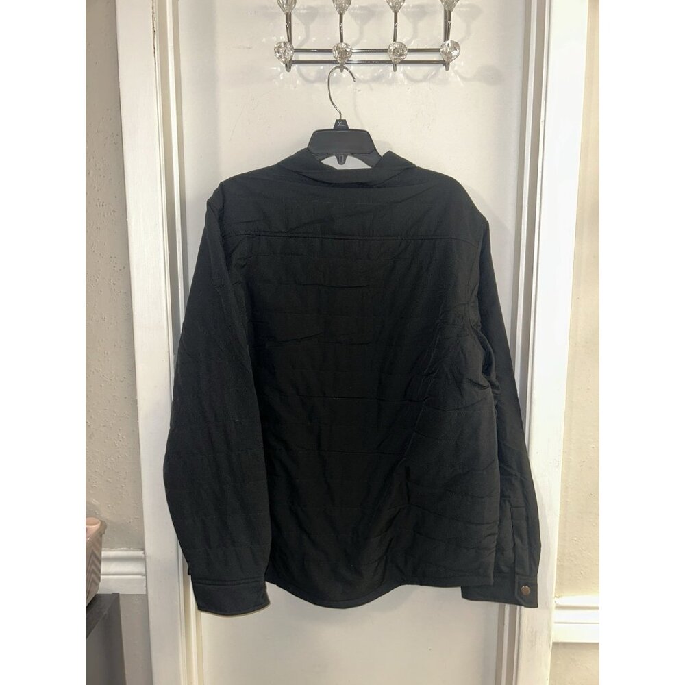 ROW Right Of Way Black Quilted Button Up Insulated Casual Workwear Jacket XXL - Picture 5 of 7